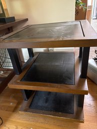 Three Shelf Wood Table