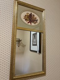 Antiqued Mirror With Flowers