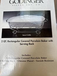 Godinger Porcelain Baker With Rack