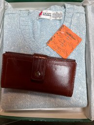 New Crazy Horse Sweater And Fossil Wallet