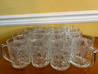 16 Vintage Glass Mugs