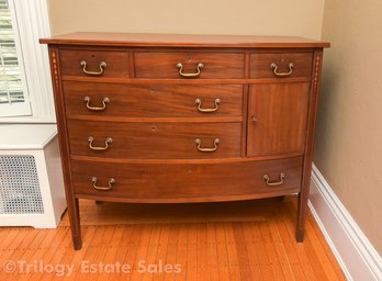 Georgian Bow Front Chest Of Drawers