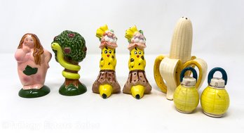 Salt & Pepper Shakers Eve And The Snake, 1988 Chiquita Bananas, Lanterns