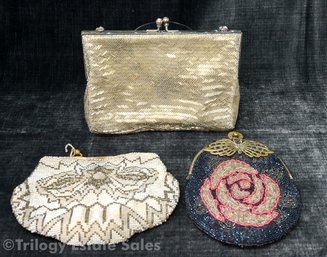 Three Art Deco Beaded Evening Bags - READ DESCRIPTION