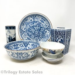 Blue & White Asian Porcelain Lot