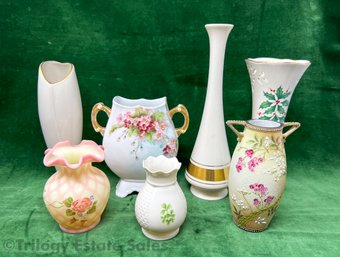 Lenox, Limoges, And Fenton Vases