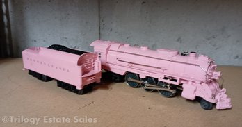 Williams 2037 Steam Locomotive W/ Tender Pink Penn. O Guage