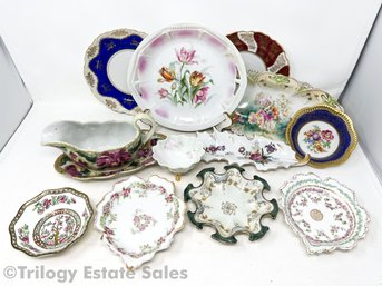 Lot Of Bavarian And Austrian Porcealin Plates & Dishes