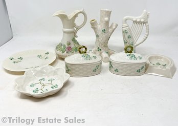 Belleek Vases, Trinket Boxes, Candy Dishes