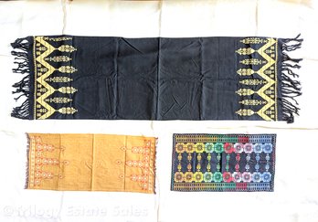 Three Embroidered Panels