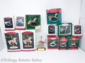 Hallmark Keepsake Rocking Horse And Carousel Horse Ornaments