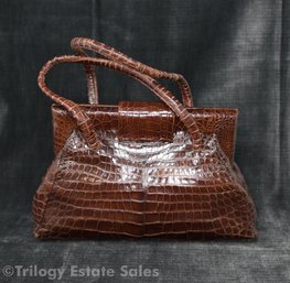 Vintage Saks Fifth Avenue Genuine Alligator Hand Bag