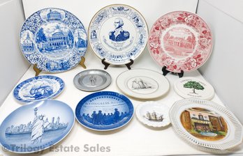 American Revolution, Americana And Boston Related Decorative Plates And Trivets