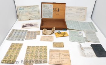 WWII Ration Cards & Stamps & 1937 Labor Union Card