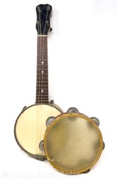 Slingerland May Bell Banjo-Ukulele Circa 1920 And Tambourine