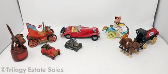 Lot Of Model Cars, Wind-Up Toy & Dog