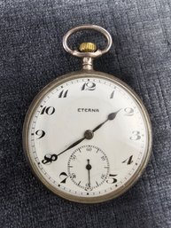 Eterna Silver Case Pocket Watch