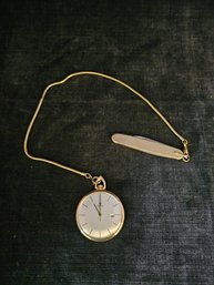 Omega Pocket Watch With 10kGF Knife Fob