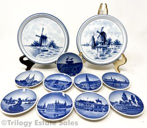 German & Danish Porcelain Trivets & Small Decorative Wall Plates