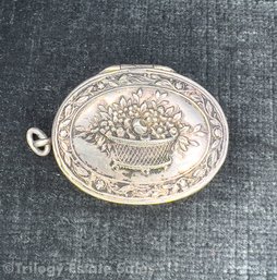 Early 19th Century French Sterling Silver Trinket Box Pendant