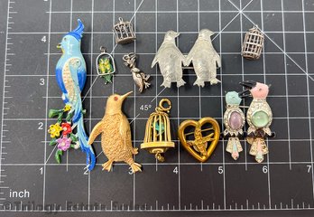 Bird Brooches, Dress Clips And Charms