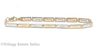 10kt Gold Yellow And White Gold Bracelet 2.5g