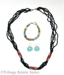 Necklace, Bracelet & Earrings