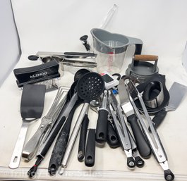 Lot Of Mostly Stainless Steel Kitchen Gadgets And Tools