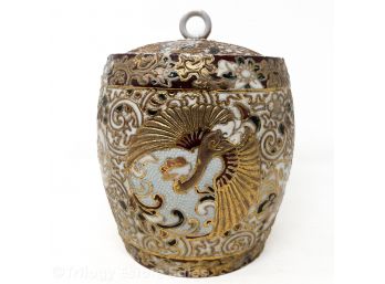 Pheonix Motif Lidded Jar