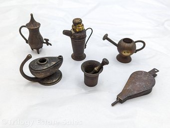 Lot Of Brass And Steel Miniatures (11pc)