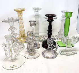 Crystal And Glass Candlesticks Art Deco Art Nouveau All Singles