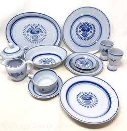 Arabia Of Finland Blue Rose Dinner & Coffee Set 65 Pcs