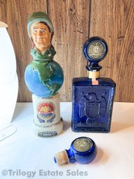 Amvets & American Legion Decanters Jack Daniels Old Mr. Boston