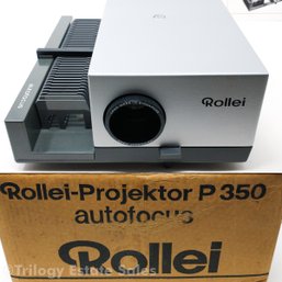 Rollei P350AF 35mm Slide Projector W/ Power Cord Magazine & Original Box