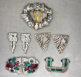 Antique Rhinestone Dress & Shoe Clips