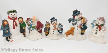 June C. McKenna Snowman 5 Piece Lot