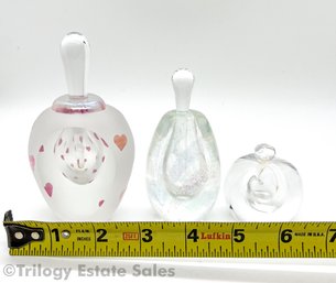 Kosta, Beth Melucci And GES Art Glass Perfume Bottles