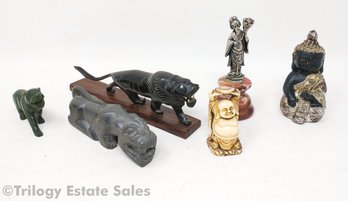 Assorted Asian & Indian Influence Mini Statues Figures