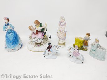 Assorted Porcelain Figures German Austrian Unmarked.