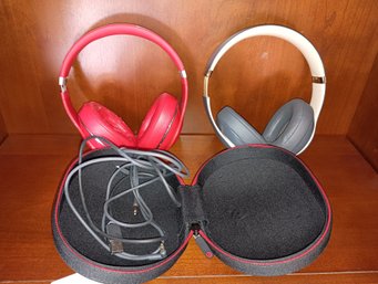 Two Pairs Beats By Dre Headphones Studio & Studio 3