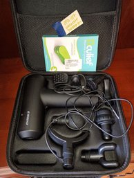 Entesi 3 Percussive Massage Gun In Case With Aculief Accupressure Headache Wearable