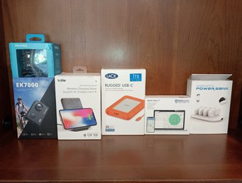 NIB Electronics: Action Cam, GPS Tracker, Wireless Charger, Rugged 1TB Hard Drive, Power Bank