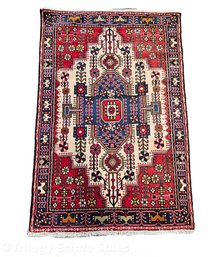 Persian Tribal Hand-Knotted Wool Rug 60' X 40'