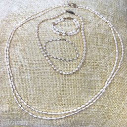 Pearls & Freshwater Pearls With 14kt Yellow Gold Clasps And Beads