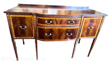 Bow Front Sideboard With Contrasting Inlay