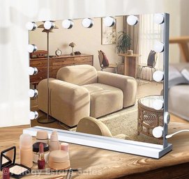 NIB Never Opened Slimoon 15-Bulb Hollywood Mirror With Color Temperature Control 24' X 19.25'