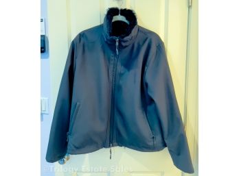 Armani Collezioni Black Fur Lined Windbreaker