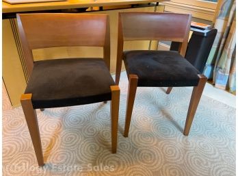 Two Low Back Side Chairs