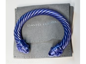 David Yurman Lavender Aluminium 10mm Cable Cuff Bracelet