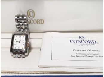 Concord Ladies Sportivo Watch With Manual Tags And Box